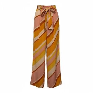 Mango Vibrant Striped Wide-Leg Pants